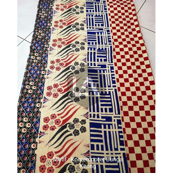 Kain Batik Kontemporer Bunga Keong